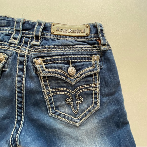 Rock Revival Shelly Boot Western Distressed Jeans - Picture 4 of 16